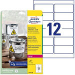 Avery-Zweckform Etikett, 99, 1x42, 3 mm, poliészter, időjárásálló, AVERY ZWECKFORM, fehér, 240 etikett/csomag (L4776-20) - nyomtassingyen