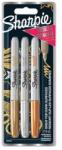 Sharpie Alkoholos marker készlet, 1, 4 mm, kúpos, SHARPIE "Metallic", 3 különböző szín (NSH1986006) - nyomtassingyen