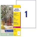 Avery zweckform Etikett, 210x297 mm, poliészter, AVERY ZWECKFORM, átlátszó, 25 etikett/csomag (L7784-25) - nyomtassingyen