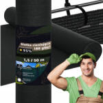 Malatec Árnyékoló háló 95%, fekete, 180g/m2 1, 5x5 m UV szűrővel
