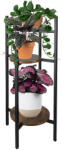  Álló fém virágtartó állvány, 3 szintes, 80 cm