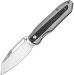 Kansept Thunderhead Satin CPM S35VN Beadblasted Titanium with Twill Carbon FIber Inlay
