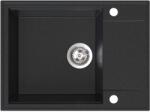SINK Quality Quality Sink55 mosogató, gránit konyhai mosogató 620x460x215 mm, grafit, SKQ-SINK. G. 1KKO (SKQ-SINK.G.1KKO)