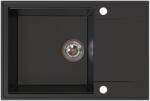 SINK Quality Quality Sink55 mosogató, gránit konyhai mosogató 680x460x215 mm, fekete, SKQ-SINK. C. 1KDO (SKQ-SINK.C.1KDO)