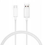  USB töltő- és adatkábel, USB Type-C, 100 cm, 8000 mA, gyorstöltés, Huawei, fehér, gyári