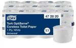 Tork Toalettpapír, belsőmag nélküli, T7 rendszer, 1 rétegű, 13, 1 cm átmérő, Universal, TORK "OptiServe", fehér (472620)