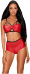 Obsessive Leatheria - bőr hatású melltartó szett (piros) - S/M (22149113111) - szexshop