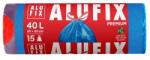 Alufix Szemeteszsák, zárószalagos, 40 l, 15 db, 60x60 cm, 20 , ALUFIX, kék (MSZ40UNINEW) - tonerpiac