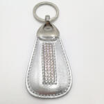 Lewitzky ezüst swarovski köves bőr kulcstartó