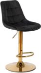 Klubfotel Bárszék ARCOS fekete bársony/arany