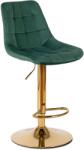Klubfotel Bárszék ARCOS sötétzöld bársony/arany