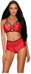 Obsessive Leatheria - bőr hatású melltartó szett (piros) - S/M (22149113111) - sexshopcenter