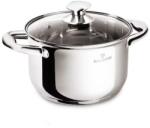 BLAUMANN Gourmet Line rozsdamentes magas lábas üvegfedővel 20 cm (BL-3872)