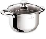 BLAUMANN Gourmet Line rozsdamentes magas lábas üvegfedővel 18 cm (BL-3871)