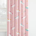 Goldea gyerek pamut függöny - vidám egyszarvúak 280x150 cm