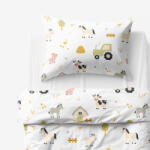 Goldea gyermek pamut ágyneműhuzat - élet a farmon 150 x 200 és 50 x 60 cm