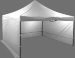 Expodom Gyorsan felállítható ollós sátor 4x4 m - acél szerkezet, Fehér, 3 oldalfal