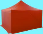 Expodom Gyorsan felállítható ollós sátor 4x4 m - acél szerkezet, Piros, 4 oldalfal