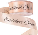 Valex Decor Emléked Örök" feliratos szatén gyász szalag 30mm x 20m - Pezsgő (DX30-60)