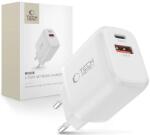 Tech-Protect nca30 мрежово зарядно с 2 порта pd 30w / qc3.0 бял (5906302318766)