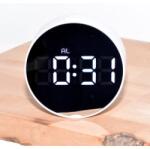  Ceas Digital Rotund LED Alb cu Alarmă, Dată și Temperatură - Q-13B020 (Q-13B020)