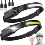  Lanterna de Cap YT200 LED COB & XPE cu Senzor, Reîncărcabilă, 350 Lumeni, IPX4 - Q-19B018 (Q-19B018)