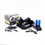  Lanterna de Cap LED 8W cu Acumulator Reîncărcabil, 3 Moduri de Iluminare, Alb/Verde, Reglabil - Q-19B004 (Q-19B004)