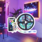  Kit Banda Led RGB TV, Telecomanda Bluetooth, Waterproof IP65, 90 Led-uri - Q-18A055 (Q-18A055)