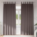 vidaXL Завеси за затъмняване с пръстени 2 бр. Тъмен кафяв 225 x 140 см (4107555)