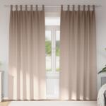 vidaXL Завеси за затъмняване с пръстени 2 бр. Таупе 225 x 140 см (4107550)