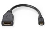 Nedis CVGP34790BK02 0, 2 M HDMI D(Micro) HDMI AFekete HDMI kábel (CVGP34790BK02)