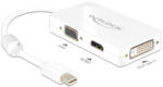 Delock Adapter Mini Displayport 1.1-Dugós Csatlakozó - VGA / HDMI / DVI Passzív Fehér