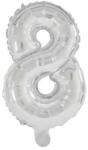  Óriás 8-as Silver szám fólia lufi 85 cm (PNN91202) - sandori
