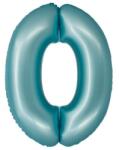  Kék 0-ás Light Blue Mat szám fólia lufi 76 cm (MLG157895) - sandori