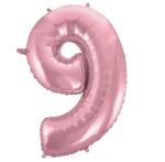  Rózsaszín Light Pink 9-es szám fólia lufi 92 cm (MLG109375) - sandori