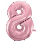  Rózsaszín Light Pink 8-as szám fólia lufi 92 cm (MLG109351) - sandori
