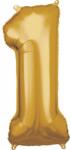  Arany Gold óriás 1-es szám fólia lufi 83x38 cm (DPA9906266) - sandori