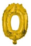  Arany Gold 0-ás szám fólia lufi 10 cm (PNN91558)