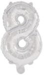  Ezüst Silver 8-as szám fólia lufi 95 cm (PNN92474)