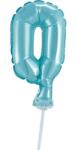  Kék 0-ás Light Blue szám fólia lufi tortára 13 cm (MLG113709) - sandori