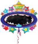  Black Board Star fólia lufi 78 cm (DPA3248601) - sandori