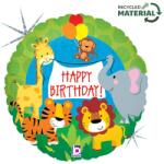  Happy Birthday Jungle Animals Holo fólia lufi 46 cm (GBB36569H) - sandori