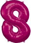  Rózsaszín Pink óriás szám fólia lufi 8-as, 83x53 cm (DPA9907291) - sandori