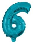  Mini 6-os Blue szám Fólia lufi 32 cm (PNN91225)