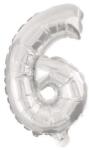  Óriás 6-os Silver szám fólia lufi 85 cm (PNN91200) - sandori