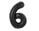  Fekete 6-os B&C Matt Black szám fólia lufi 85 cm (MLG189025) - sandori