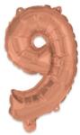  Színes Rose Gold 9-es szám fólia lufi 95 cm (PNN92485) - sandori