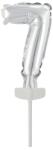  Ezüst Silver 7-es szám fólia lufi tortára 13 cm (DPA9912691)