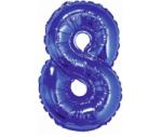  Kék Blue 8-as mini szám fólia lufi 35 cm (MLG633785) - sandori