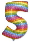  Pop It 5-ös szám fólia lufi 69 cm (WP) (MLG312935) - sandori